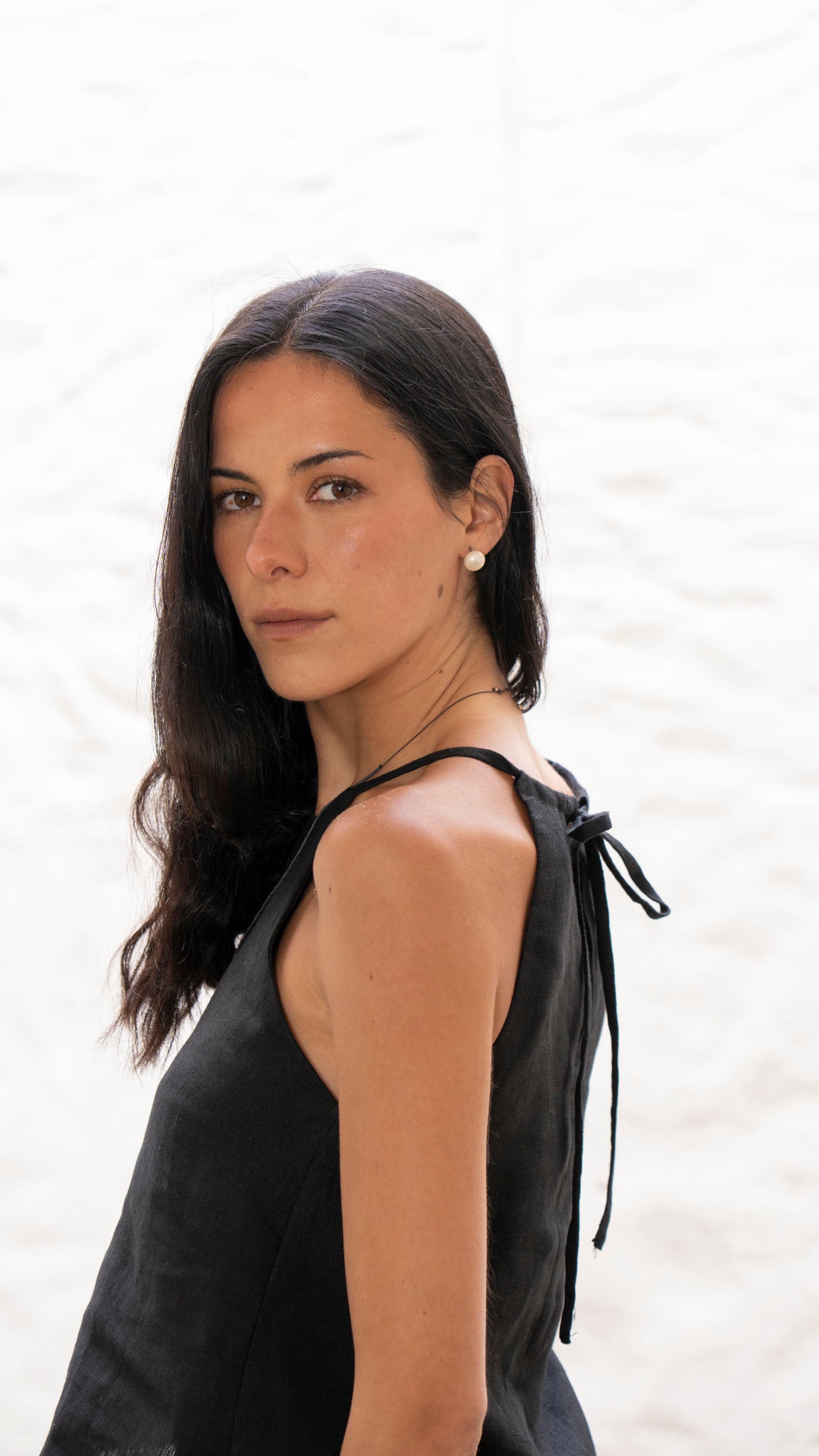 Top Brisa Lino - Negro