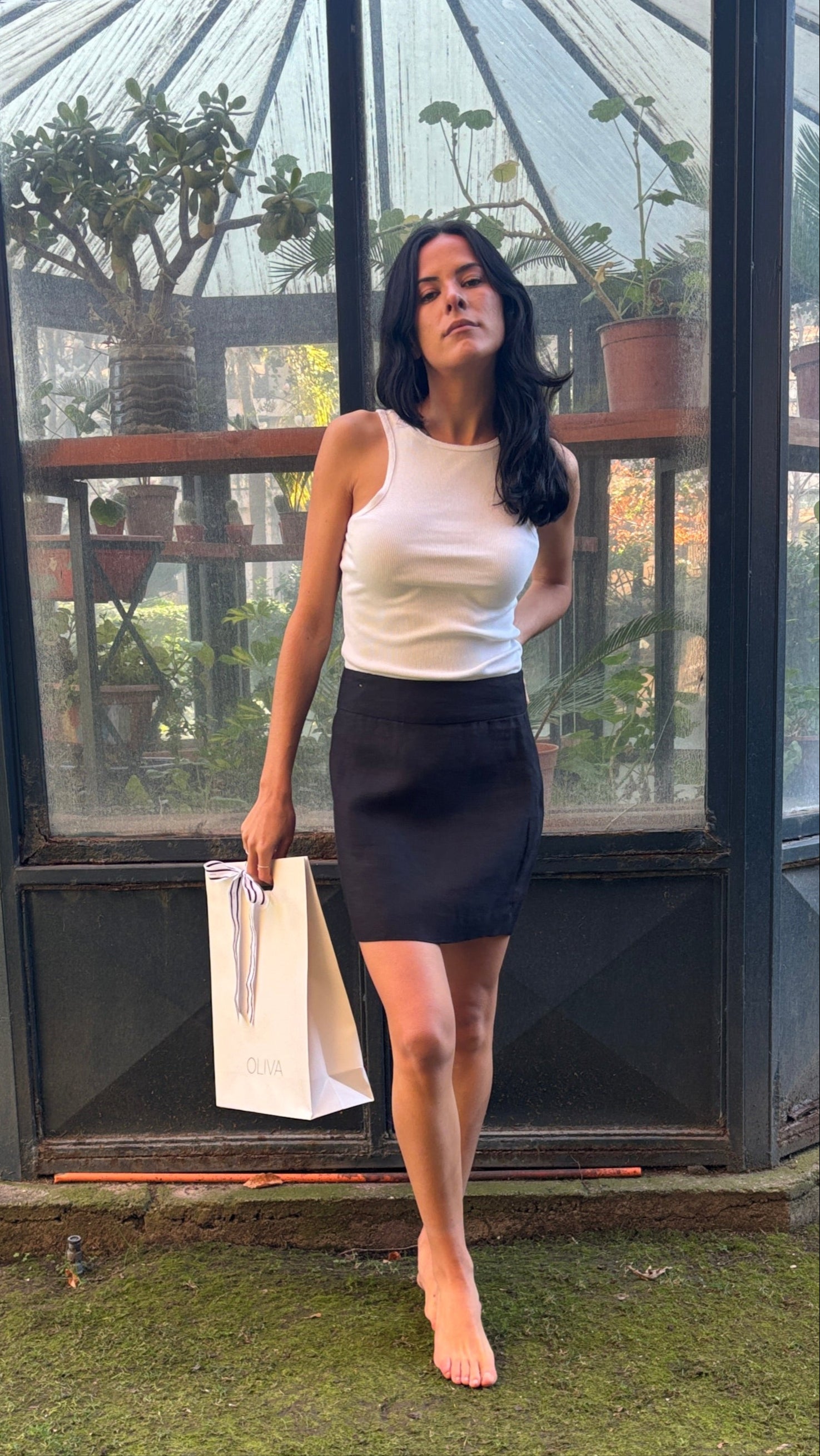 Mini Azalea Negra 100% Lino