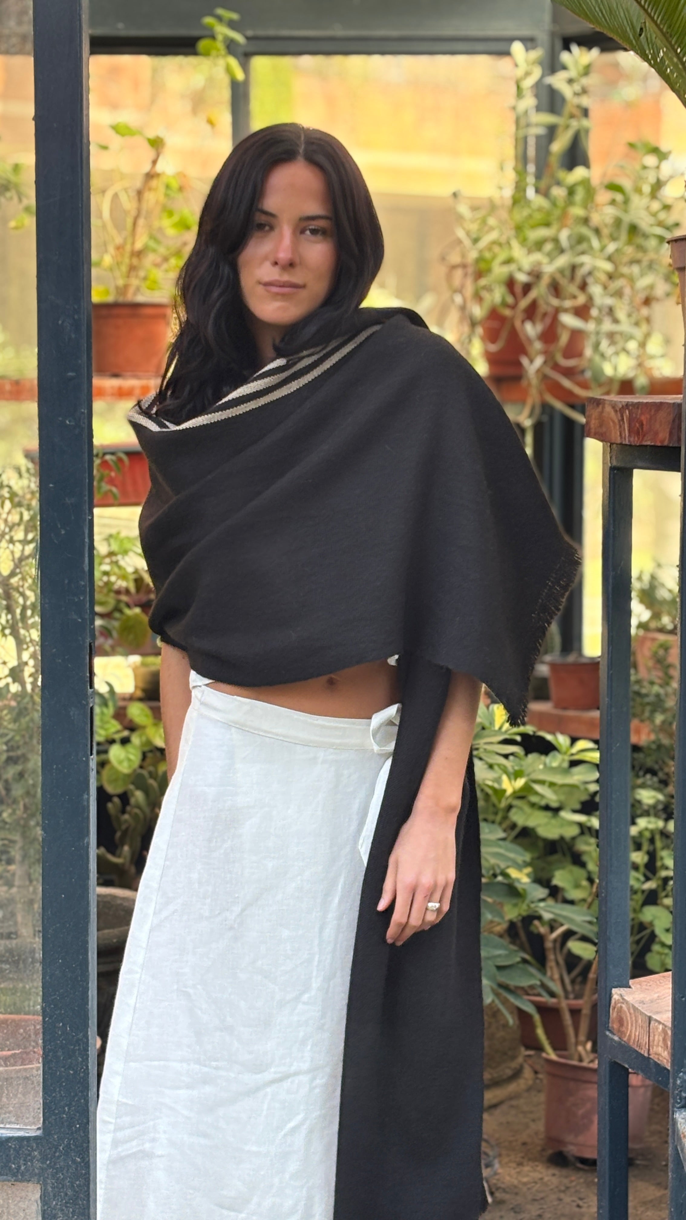 Echarpe 100% Alpaca Negro