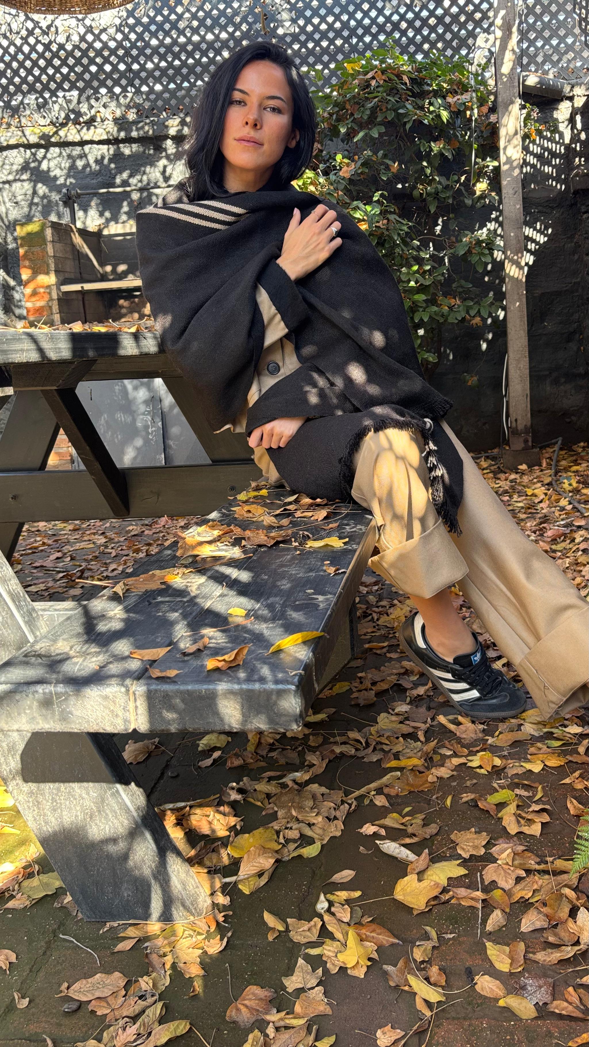 Echarpe 100% Alpaca Negro