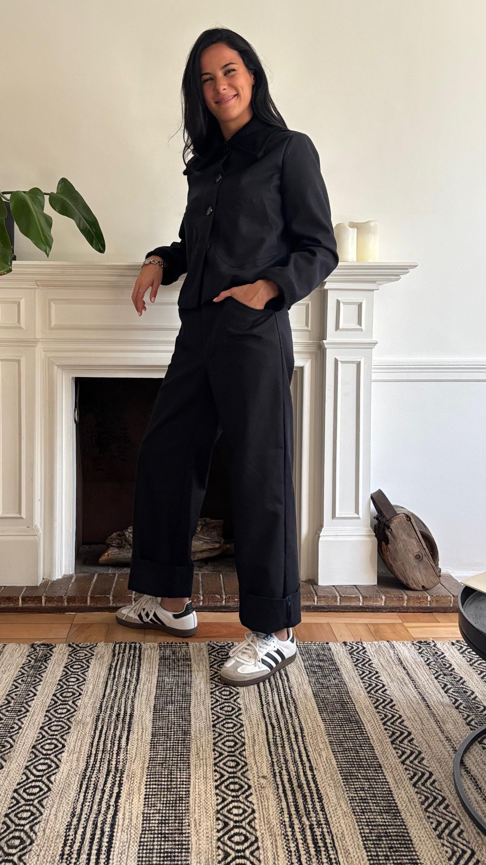 Pantalon 100% Lana de Merino Negro