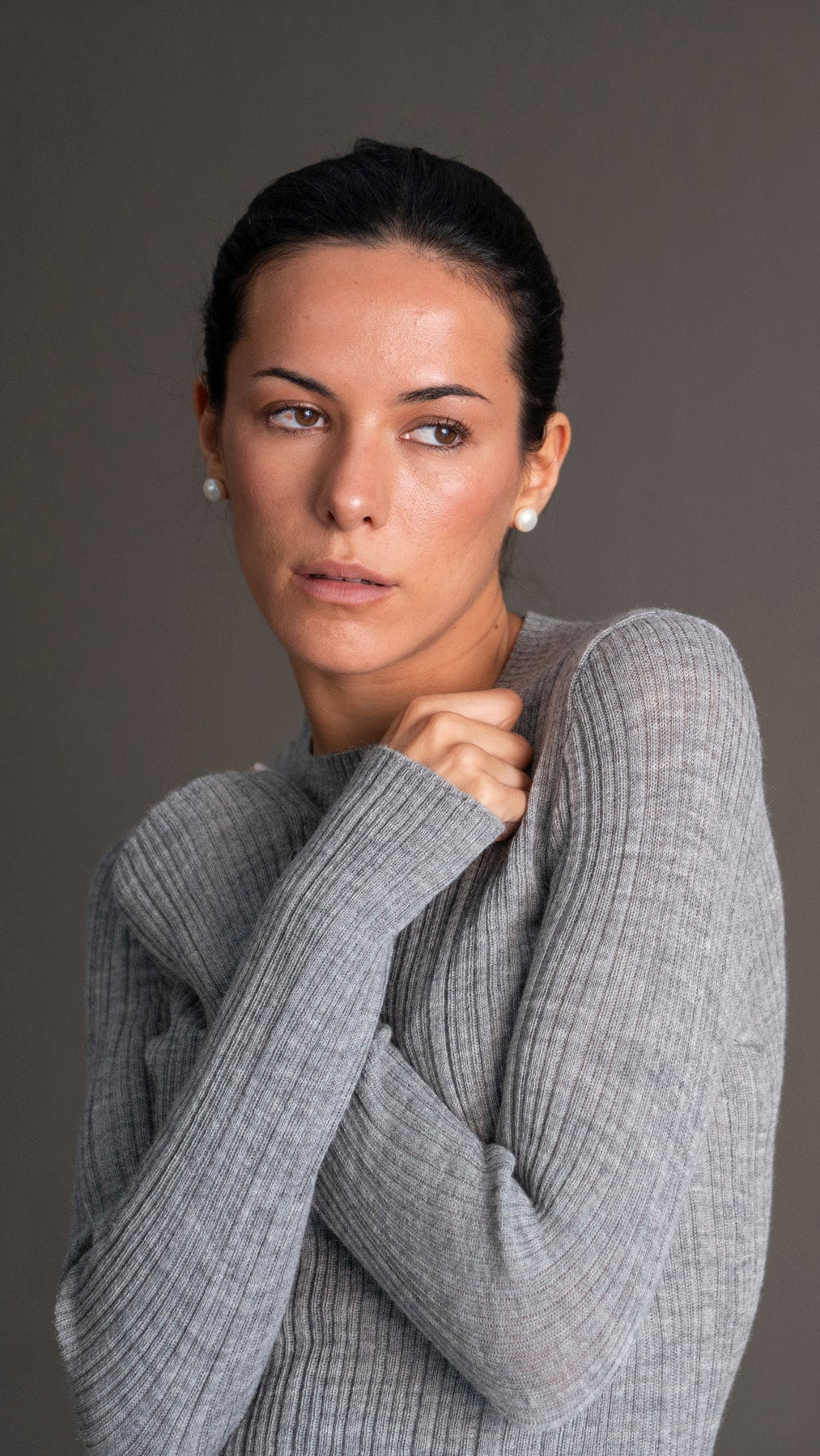 Top Punto Baby Alpaca 01 | Gris