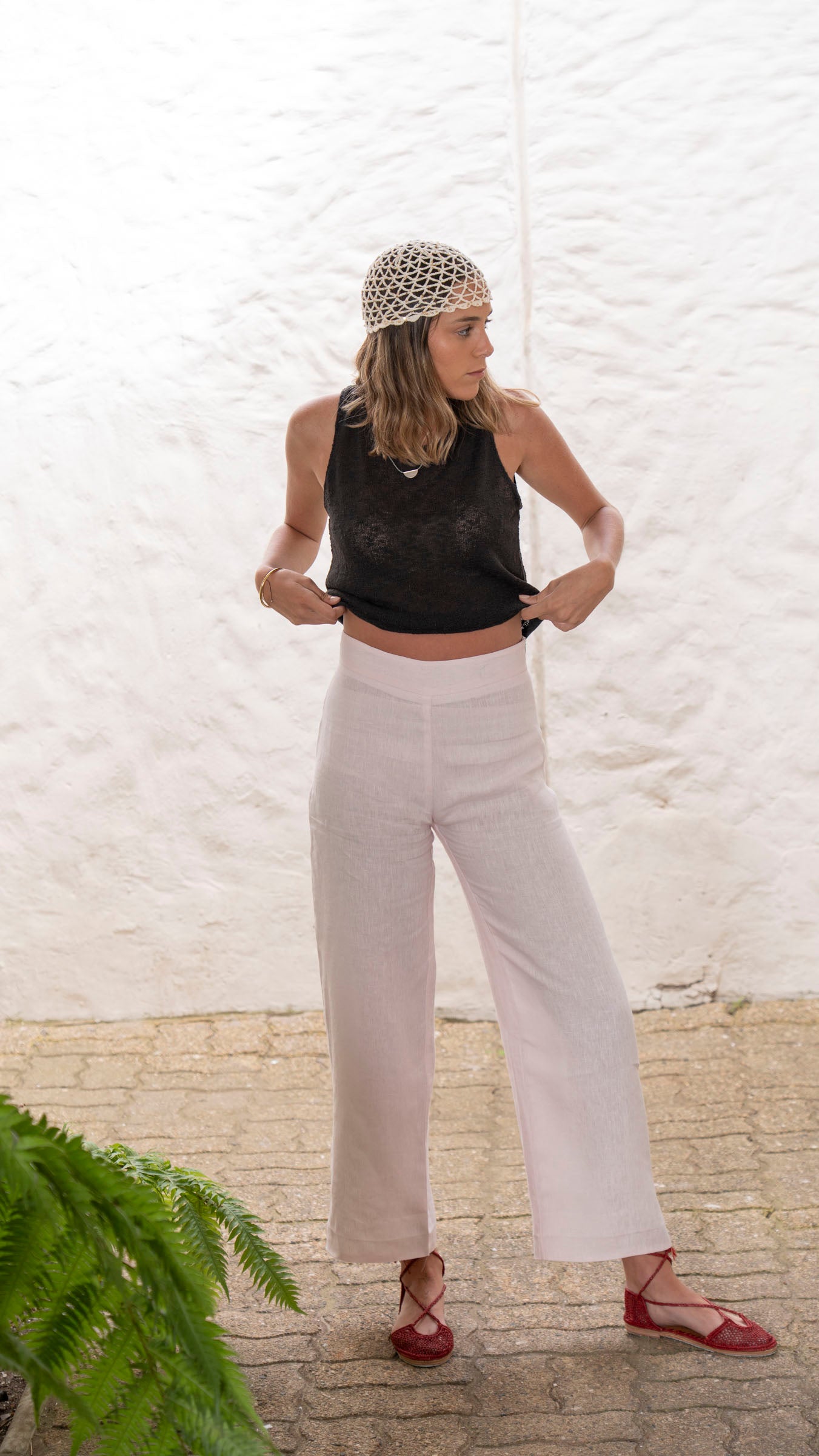 Pantalón Ana Lino - Rosado