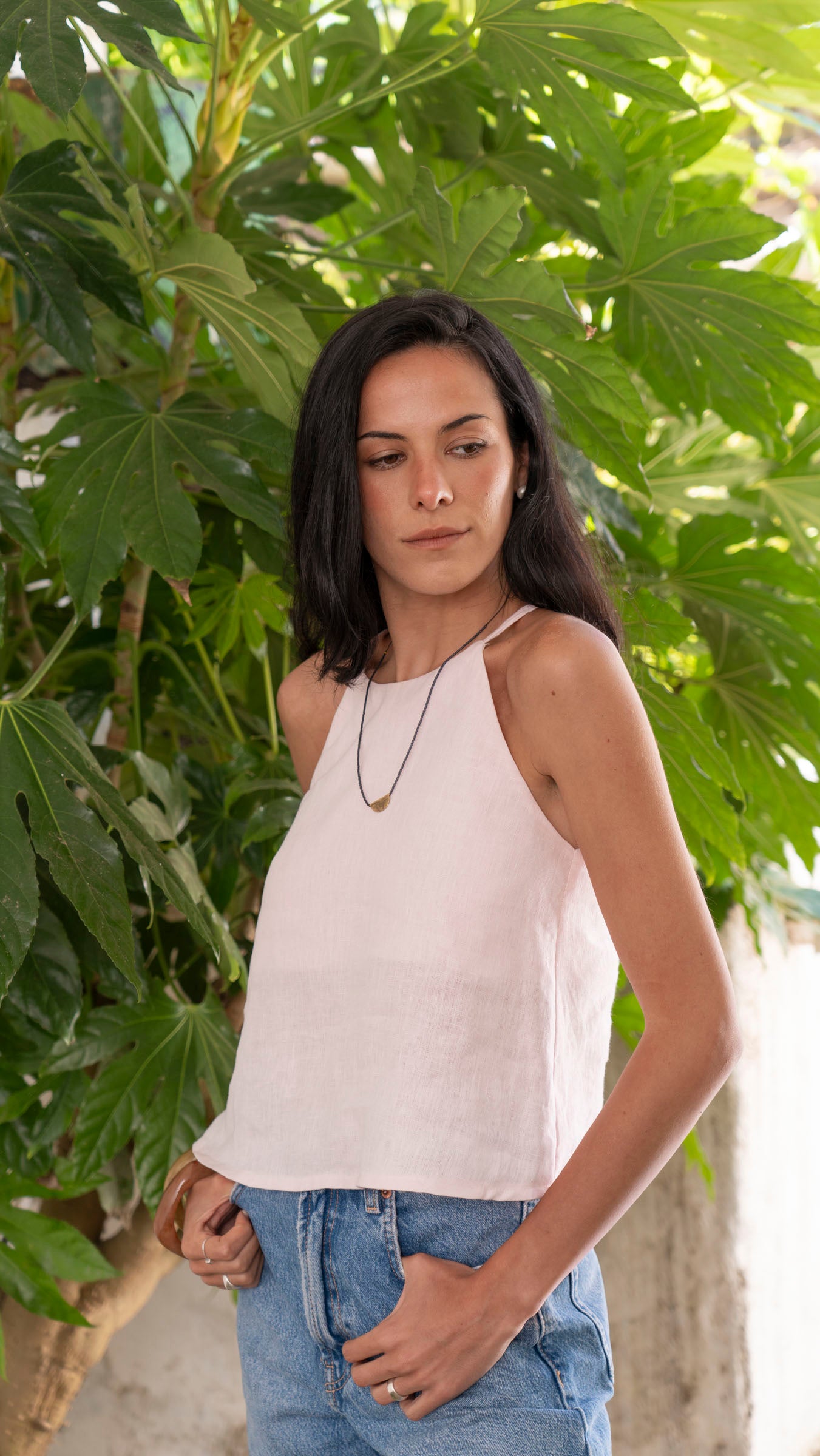 Top Brisa Lino - Rosado