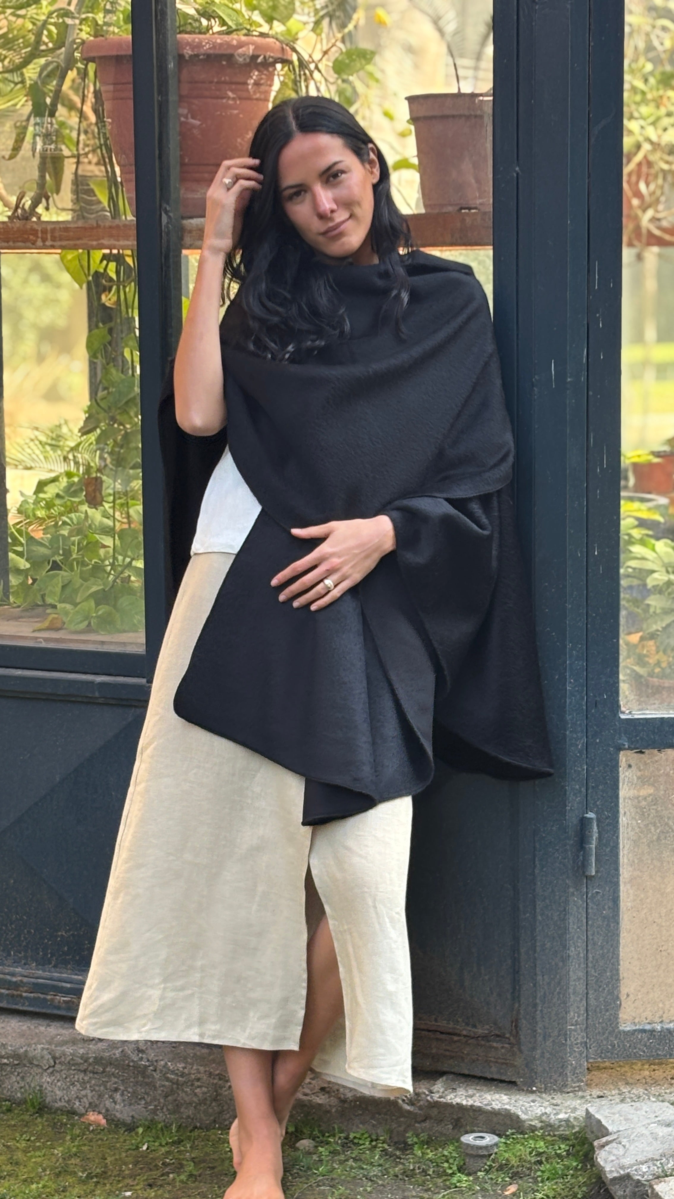 Ruana Baby Alpaca con Lana Merino