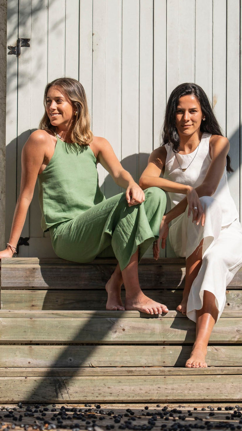 Pantalón Sauce Lino - Verde