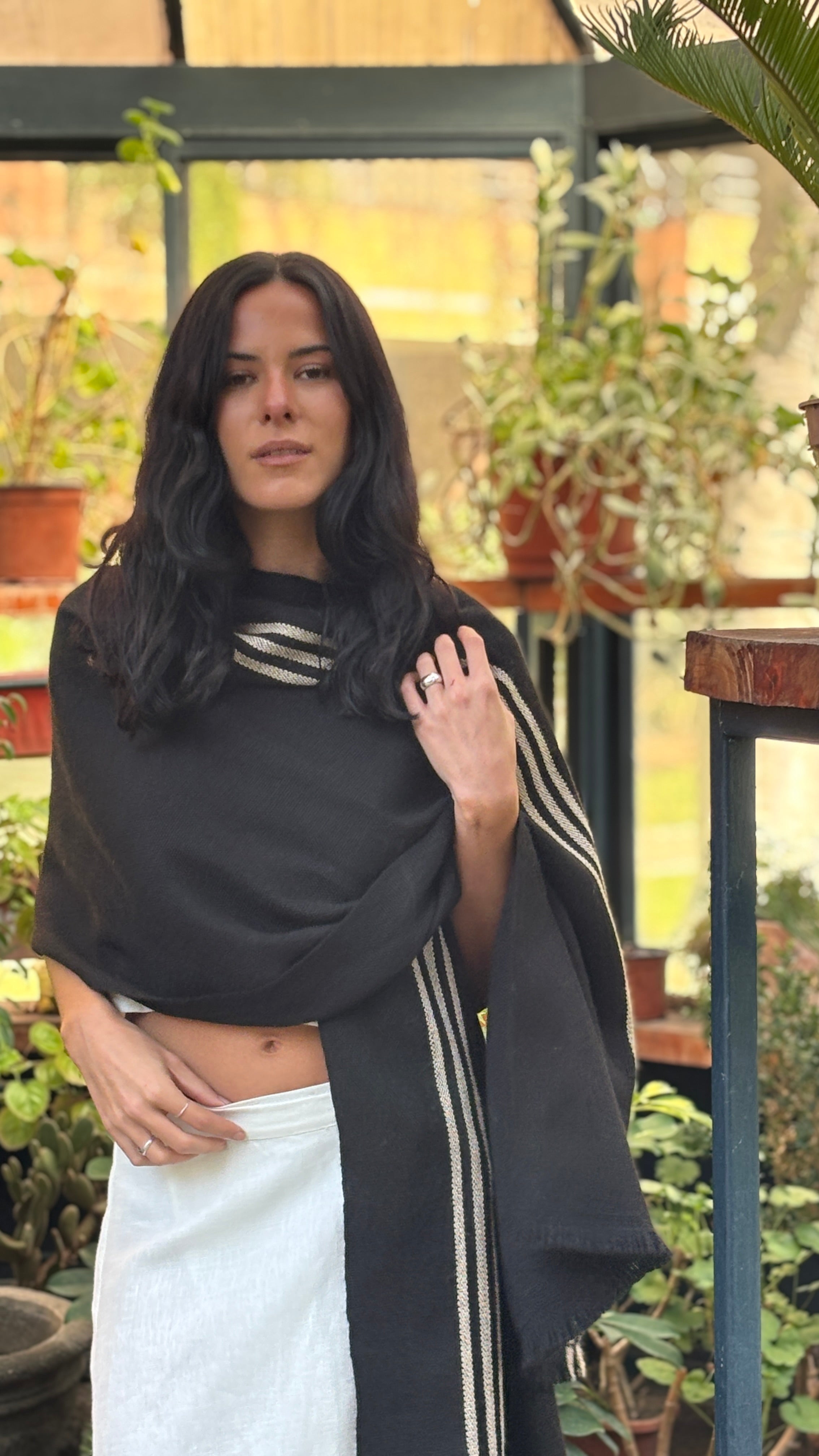 Echarpe 100% Alpaca Negro