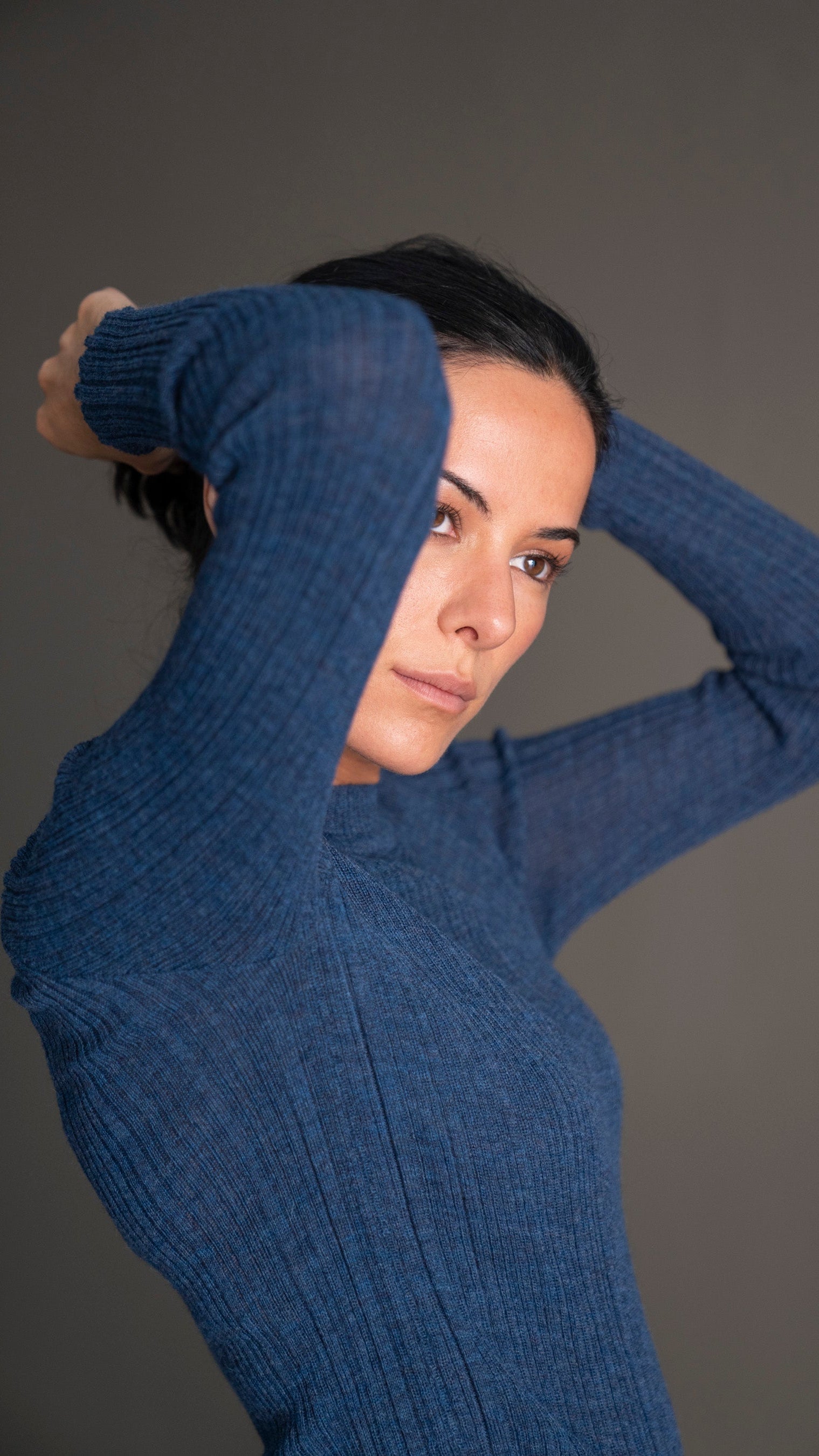 Top Punto Baby Alpaca 01 | Azul