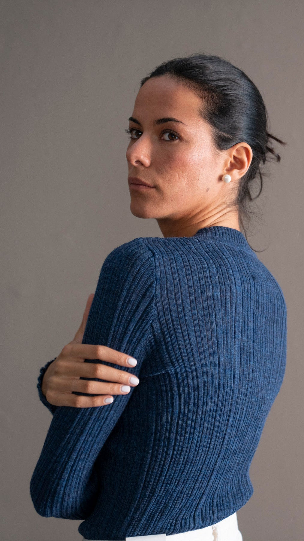 Top Punto Baby Alpaca 01 | Azul