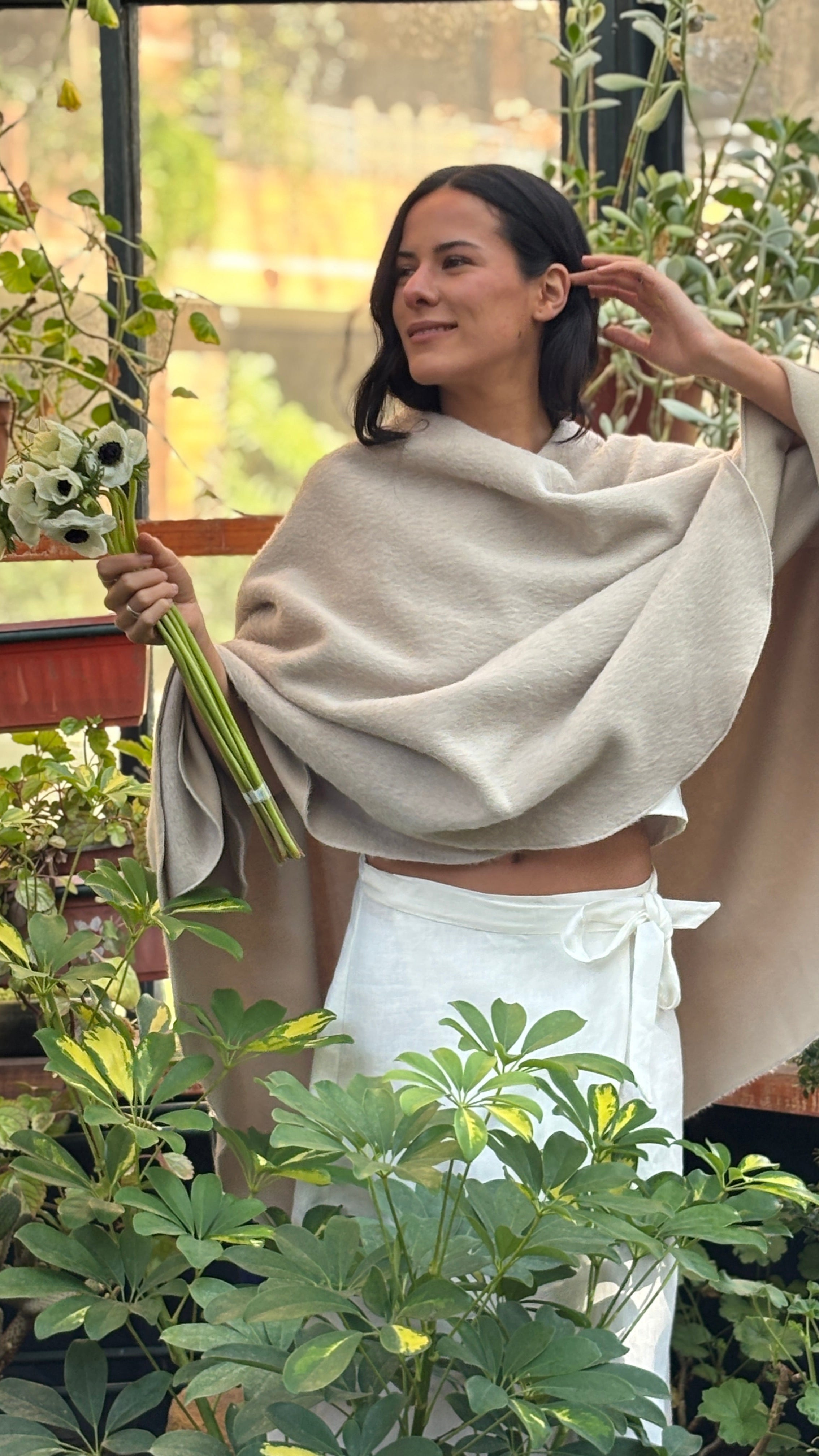 Ruana Baby Alpaca con Lana Merino