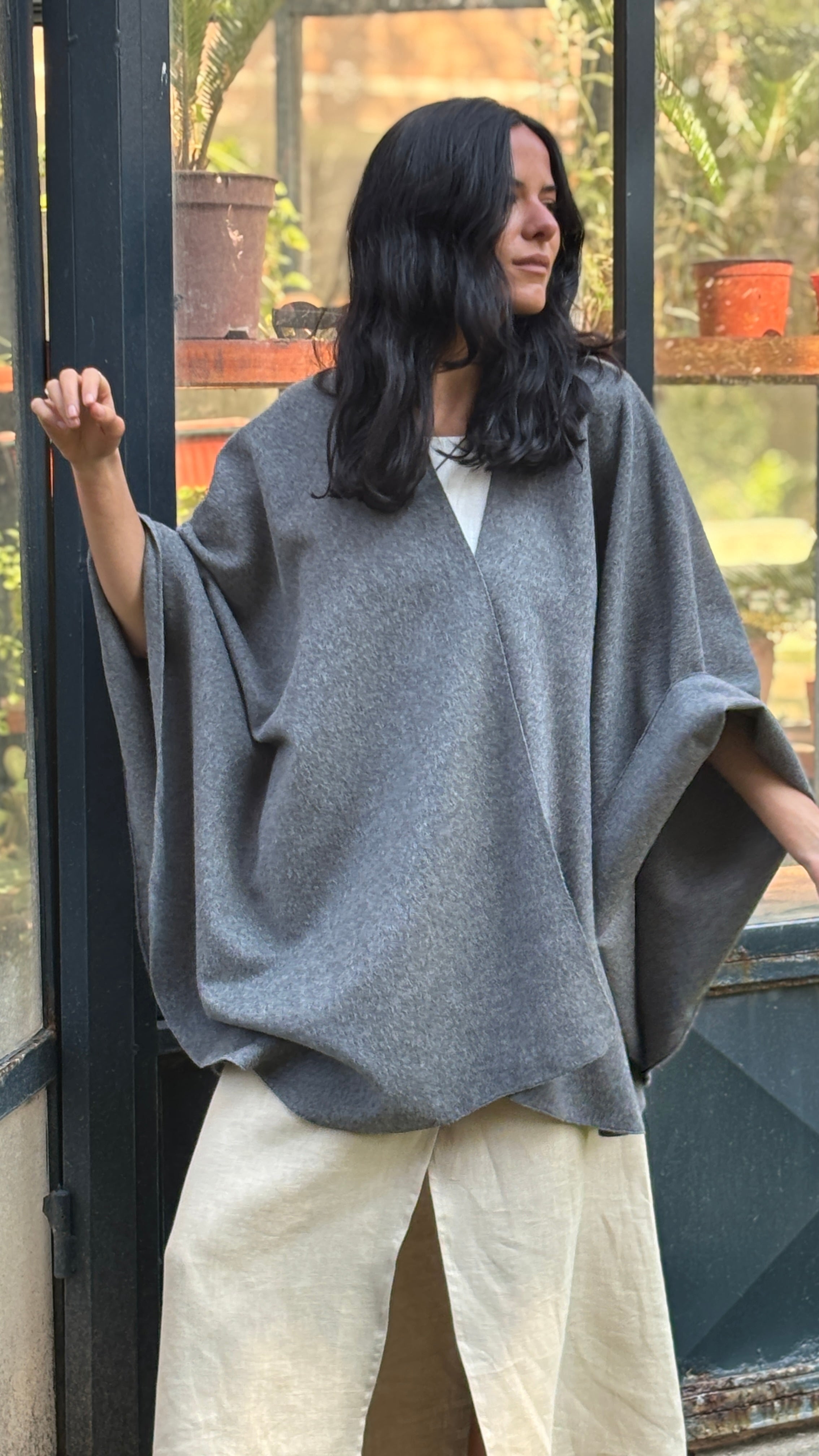 Ruana Baby Alpaca con Lana Merino